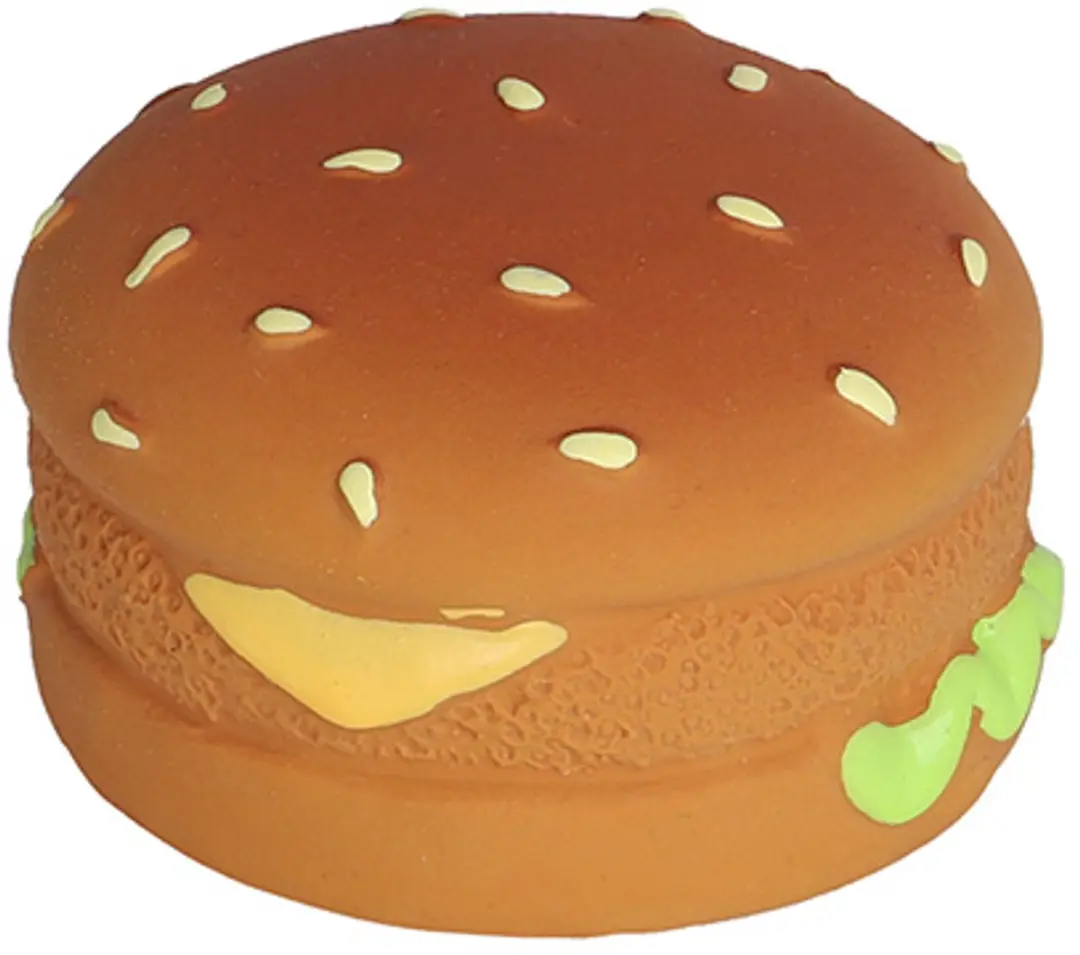 Boon Hondenspeelgoed Hamburger Latex 6cm