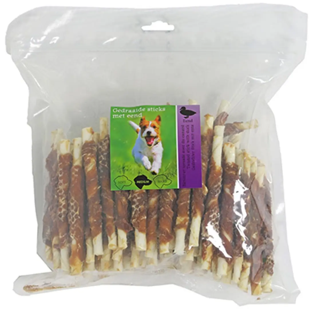 Natuurlijke snack sticks gedraaid