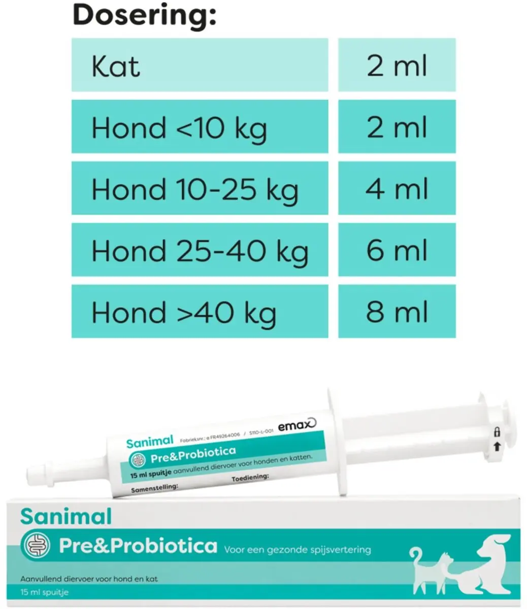 Sanimal Pre & Probiotica - Darmen - 30ml - afbeelding 6 van 6