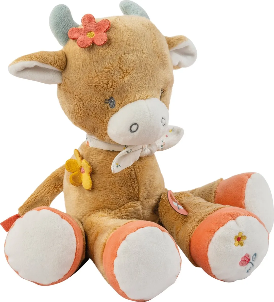 Nattou Koe Mila Knuffel 30cm - Donker Warm Beige