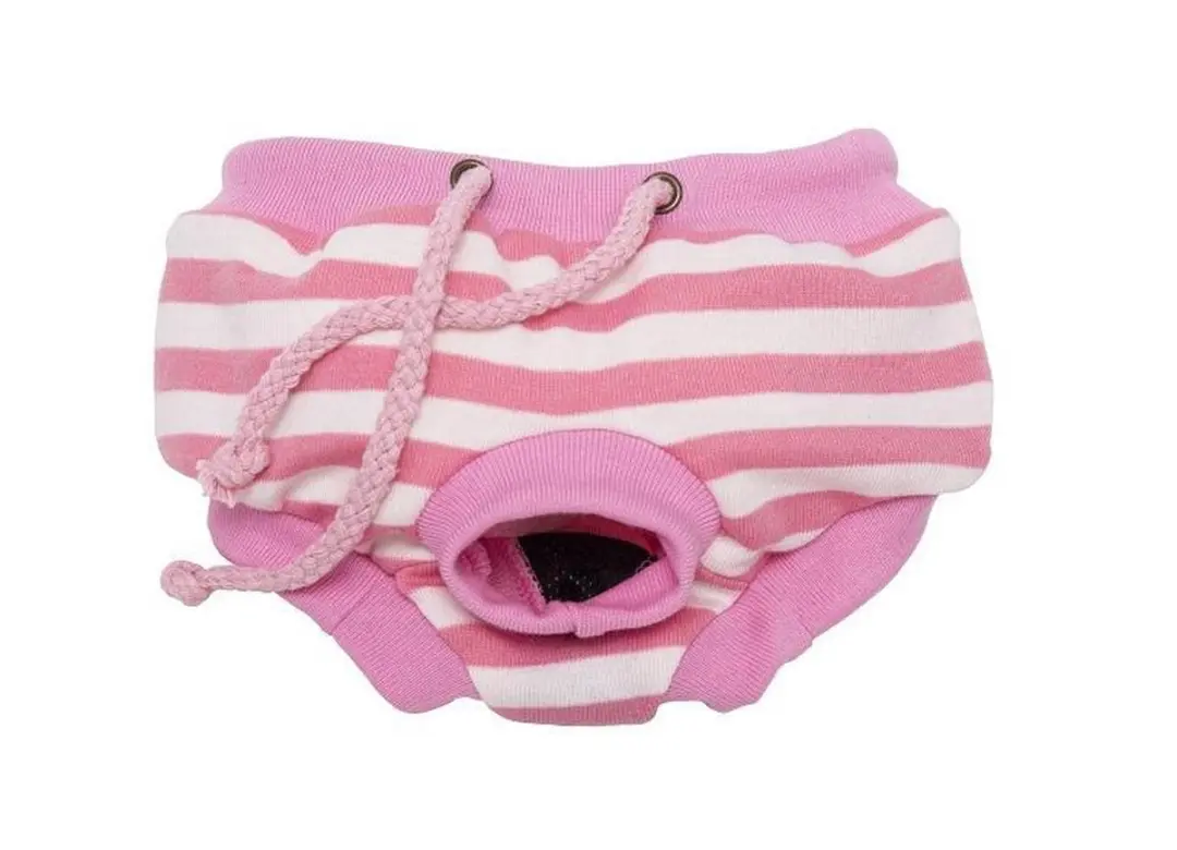 Loopsheidbroekje Hond Small - Hondennluiers Reu - Hondenluier Teef - Hondenbroekje Loopse Hond - Roze/Wit S Animal King