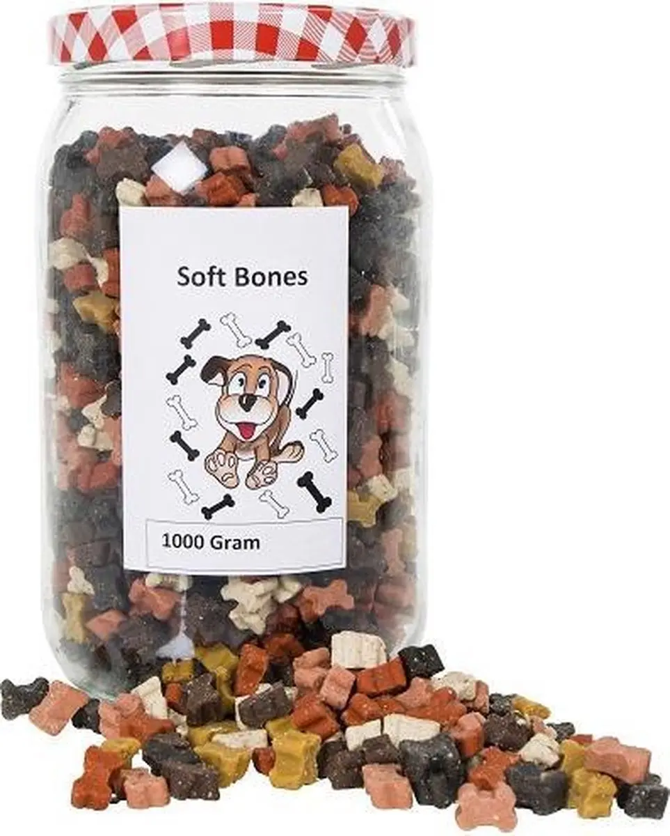 Soft bones in weckpot-1 kilo- hondensnacks-Animal King