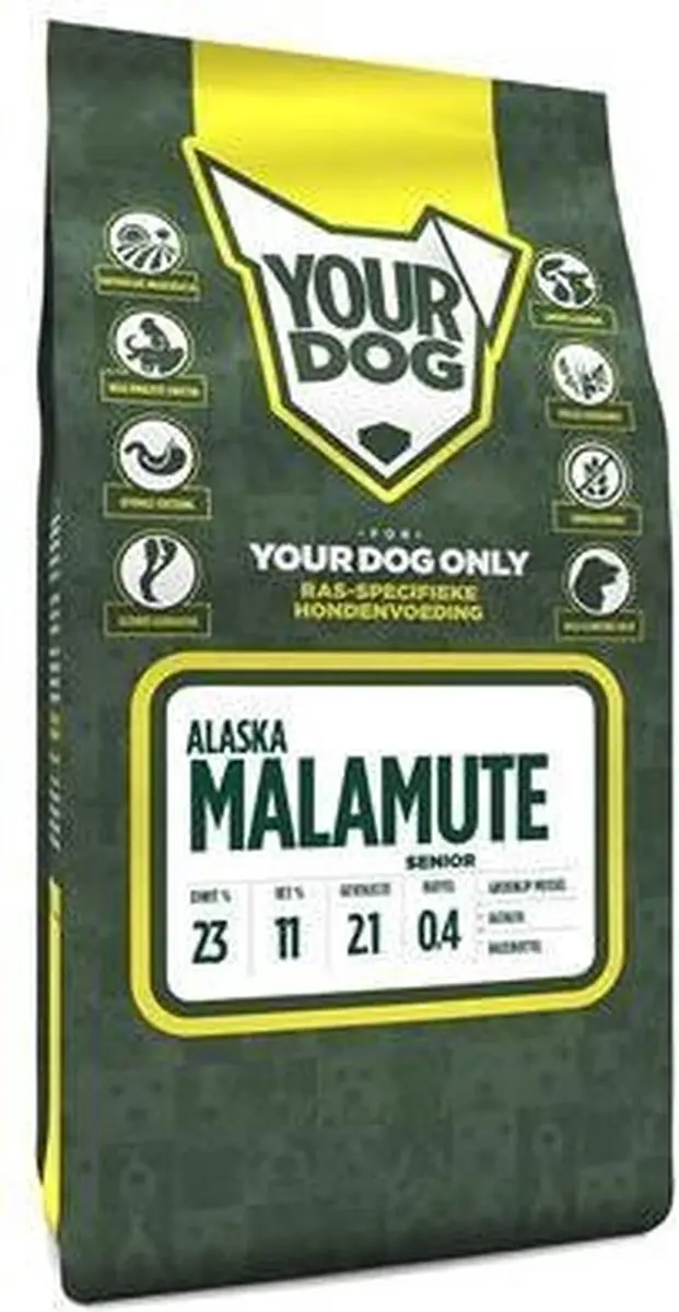 Yourdog Alaska Malamute Senior Hondenbrokken 12kg - afbeelding 2 van 3