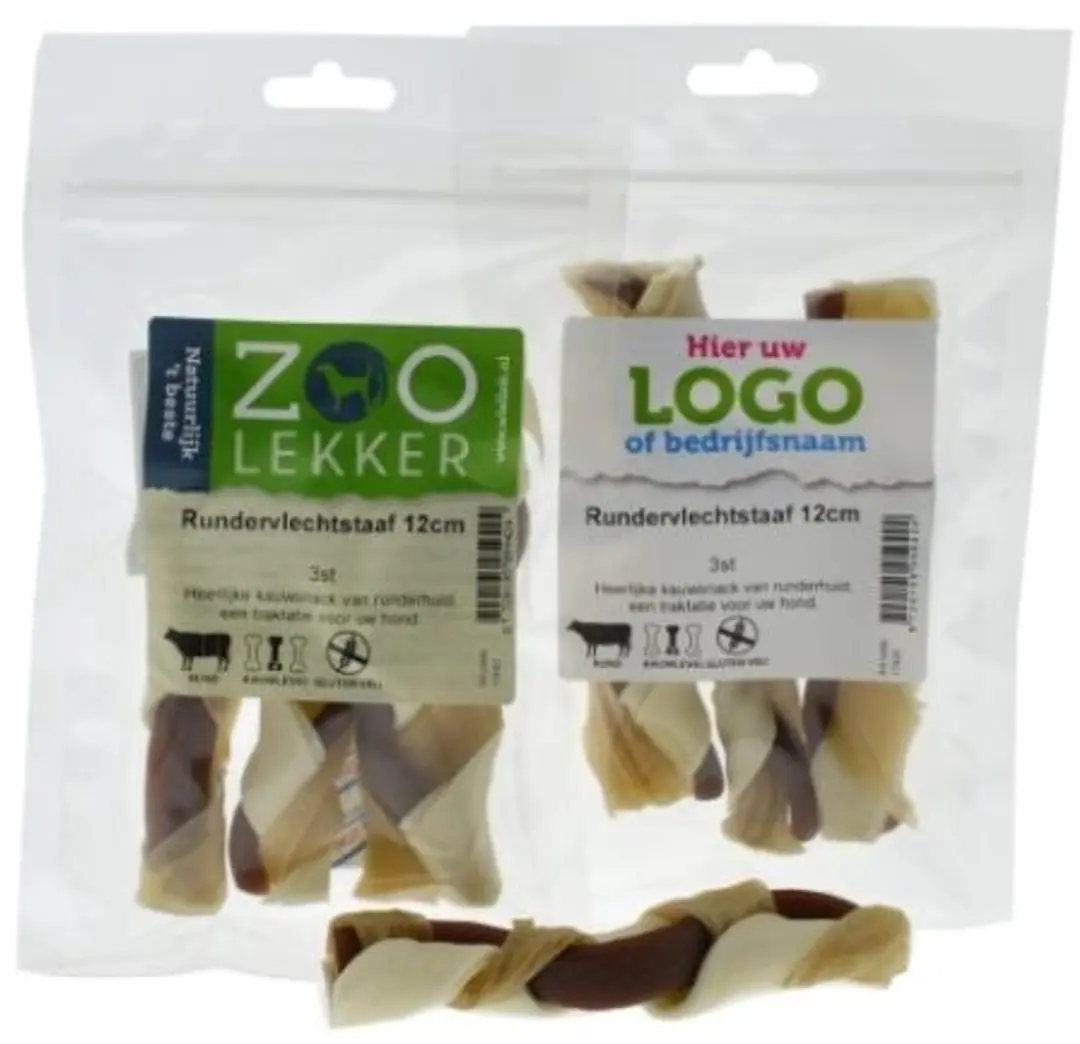 Zoolekker Rundervlechtstaaf 12 cm