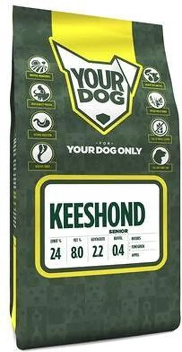 Yourdog Keeshond Senior Hondenbrokken - 12 kg - afbeelding 2 van 2