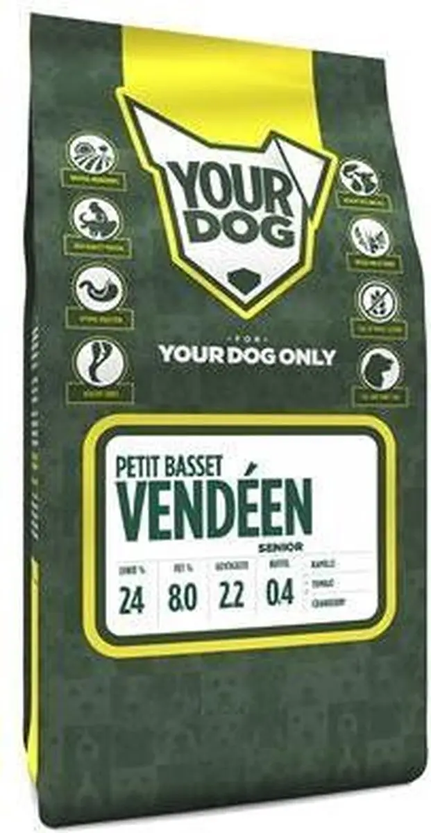 Yourdog Petit Basset Griffon Vendéen Senior Hondenbrokken - 12kg - afbeelding 2 van 2