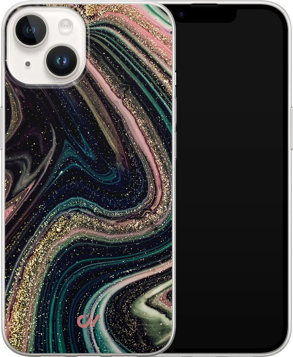 Casevibes iPhone 14 Hoesje A/14/UV/006 - Marble Twilight