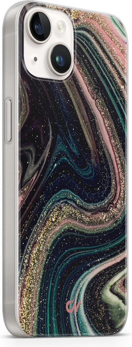Casevibes iPhone 14 Hoesje A/14/UV/006 - Marble Twilight