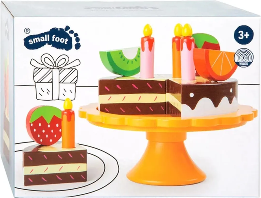 Small Foot Houten Snij- en Speeltaart - 12 Delig - Multicolor