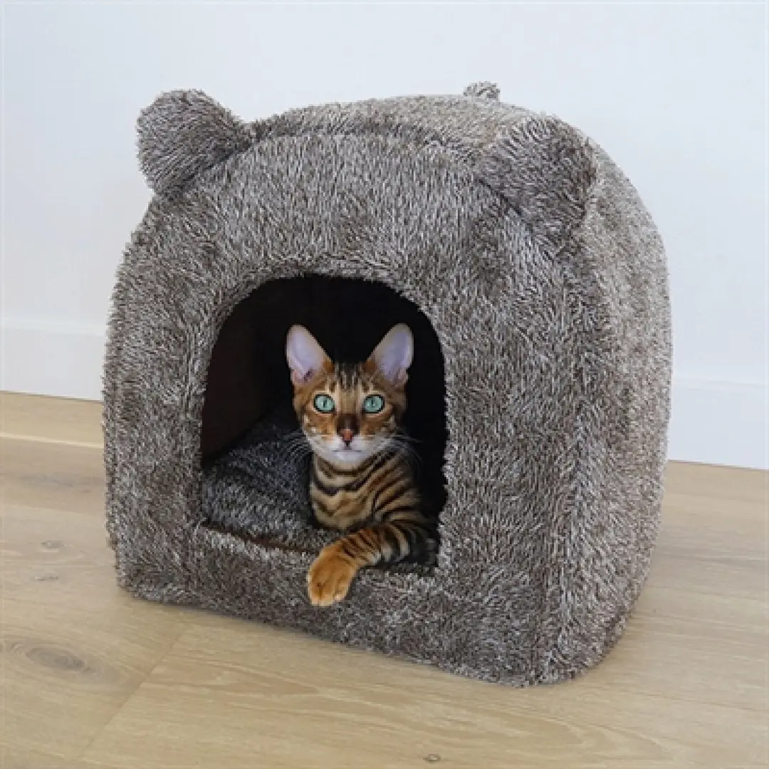 Rosewood Kattenmand Iglo Teddy Bruin - 38x38x40cm - afbeelding 2 van 3