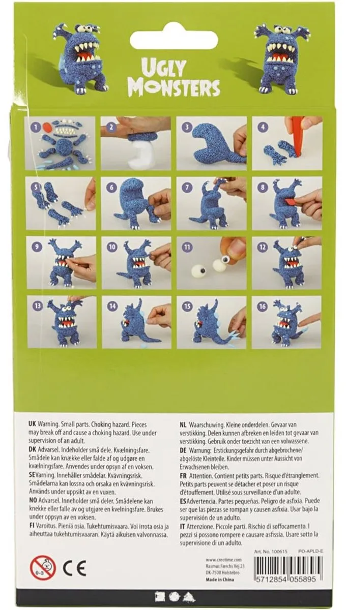 Foam & Silk Clay Funny Friends - Boetseren - Monster -Blauw - 1 stuk