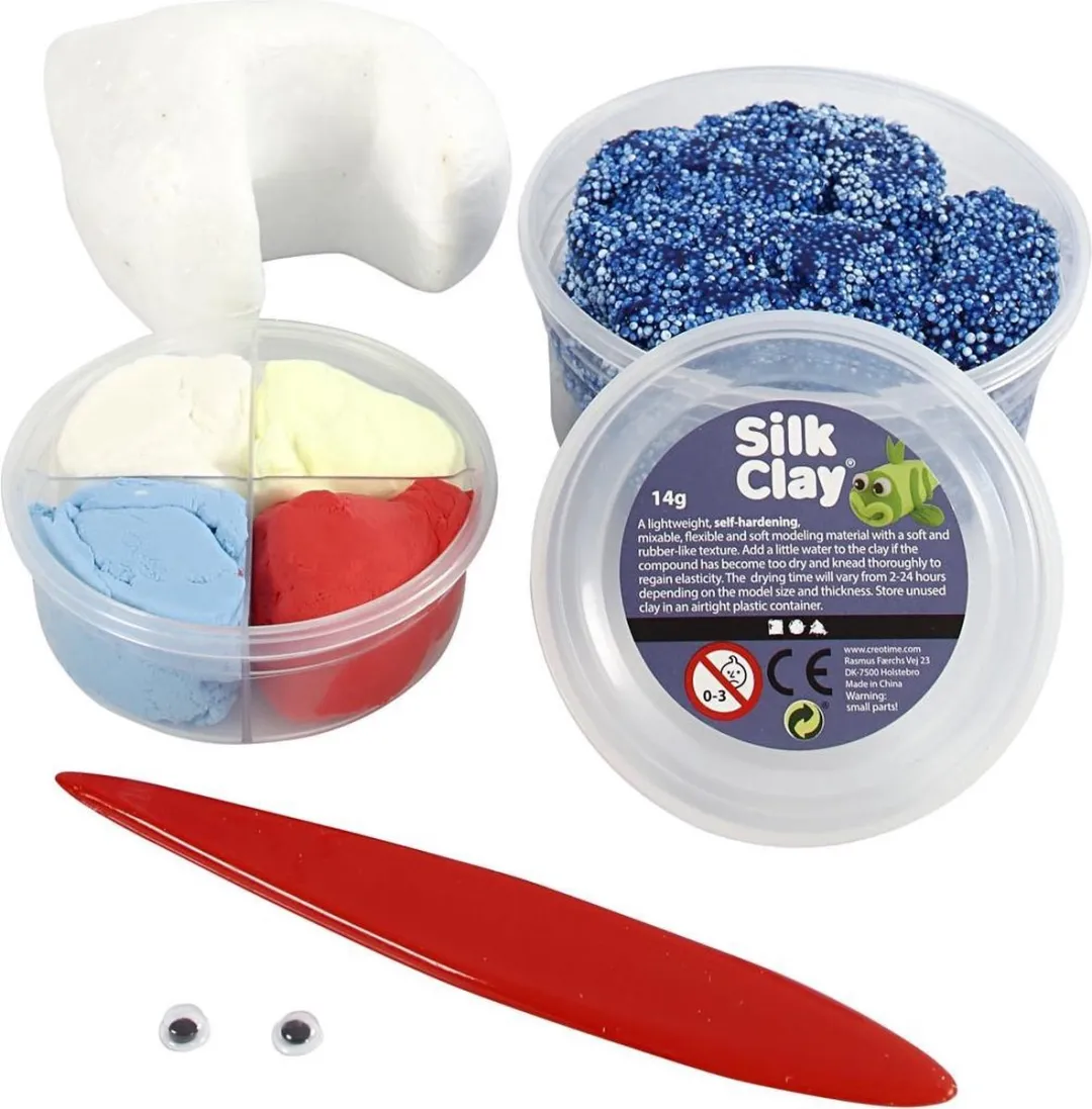 Foam & Silk Clay Funny Friends - Boetseren - Monster -Blauw - 1 stuk