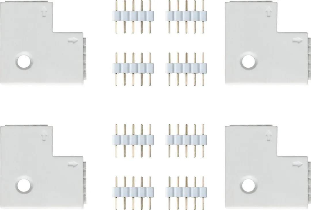 Paulmann MaxLED Edge-connector 90° Wit - 8 Stuks