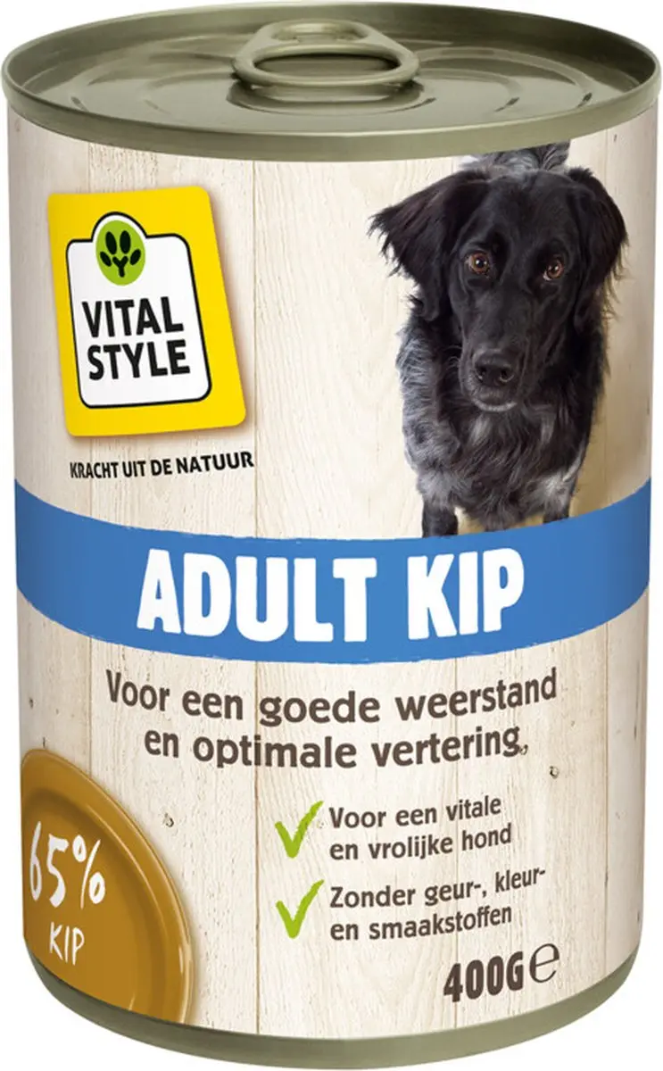 VITALstyle Hondenvoer Nat Kip 400g - 6x - afbeelding 3 van 6
