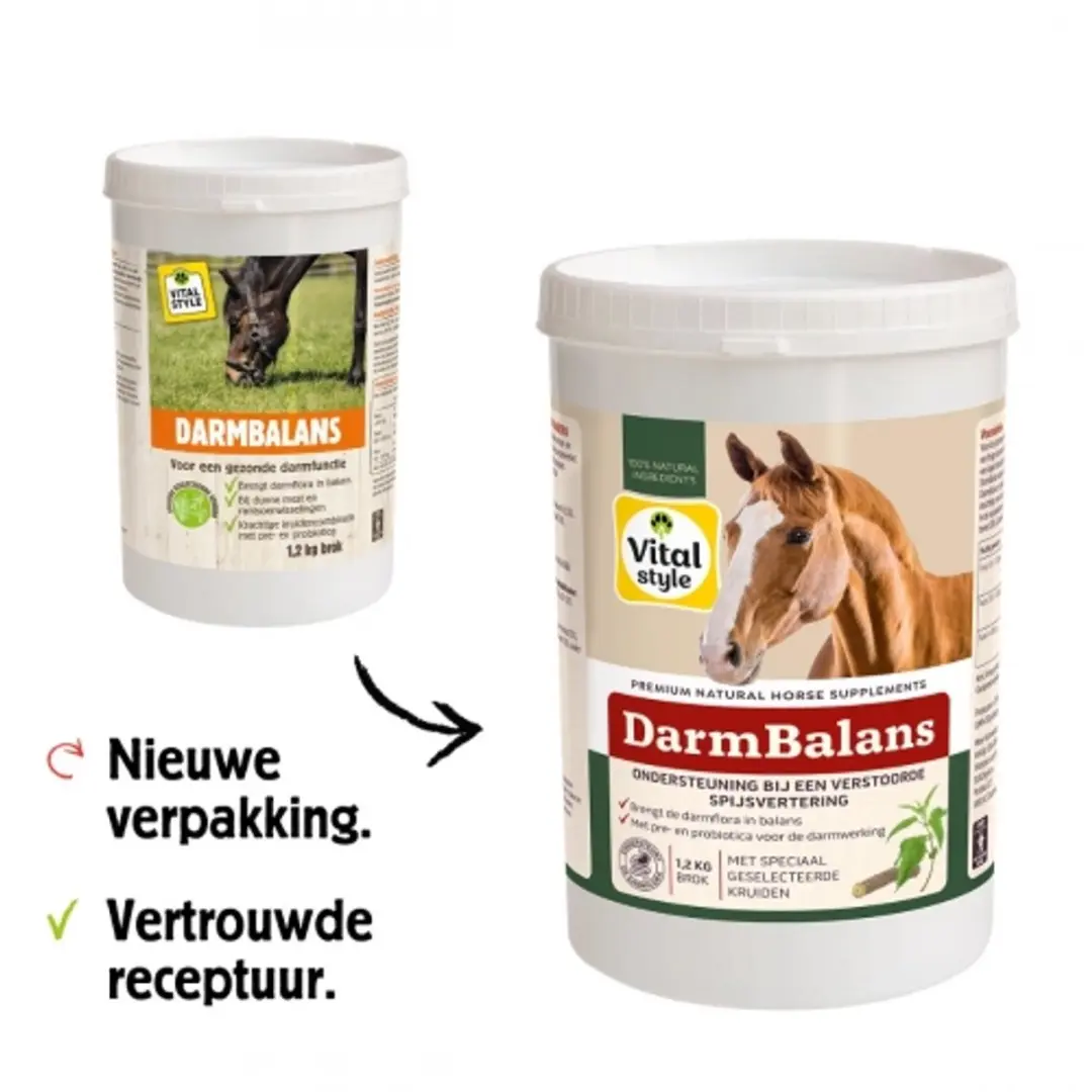 VITALstyle Darmbalans Paarden Supplement - 1,2 kg - afbeelding 3 van 6