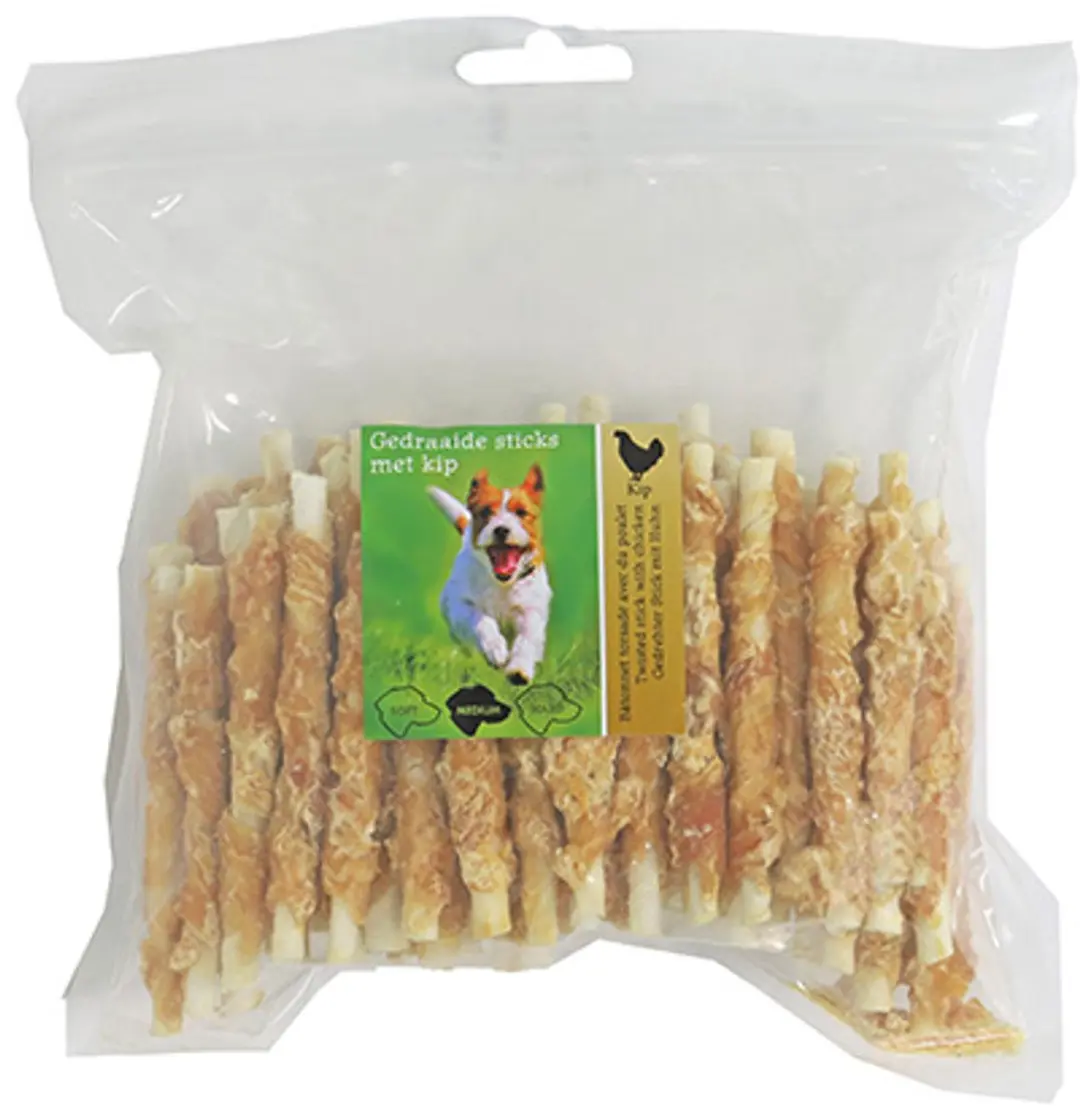 Natuurlijke snack sticks gedraaid