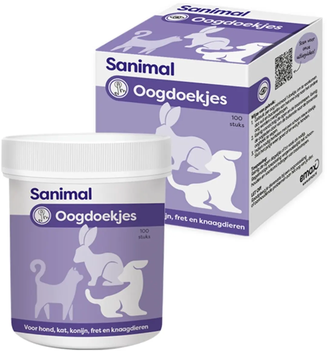 Sanimal Oogdoekjes voor honden