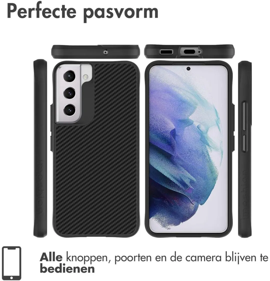 Imoshion Hybrid Carbon Hoesje Samsung Galaxy S22 - Zwart