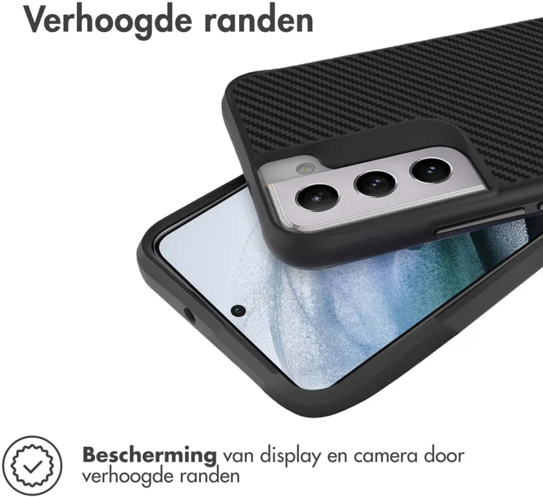 Imoshion Hybrid Carbon Hoesje Samsung Galaxy S22 - Zwart
