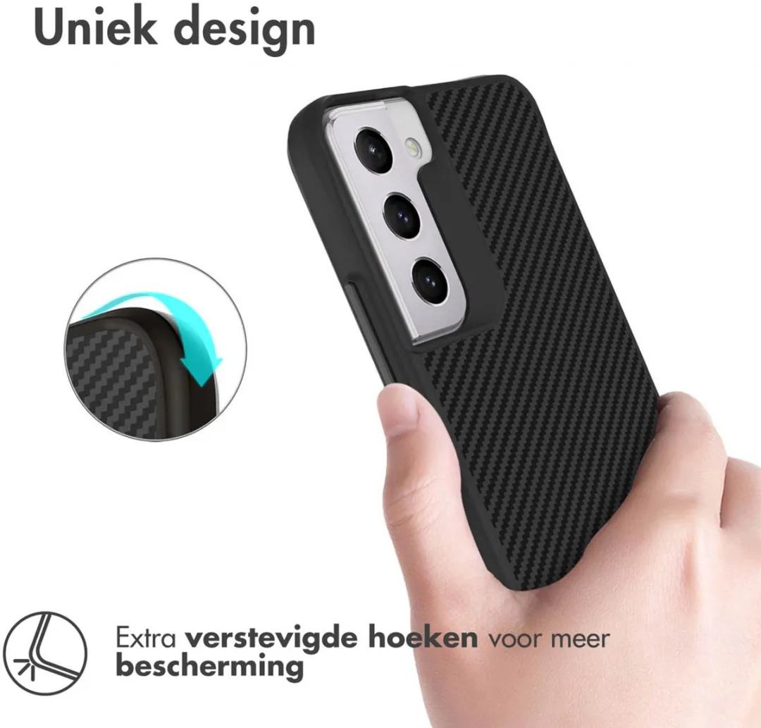 Imoshion Hybrid Carbon Hoesje Samsung Galaxy S22 - Zwart