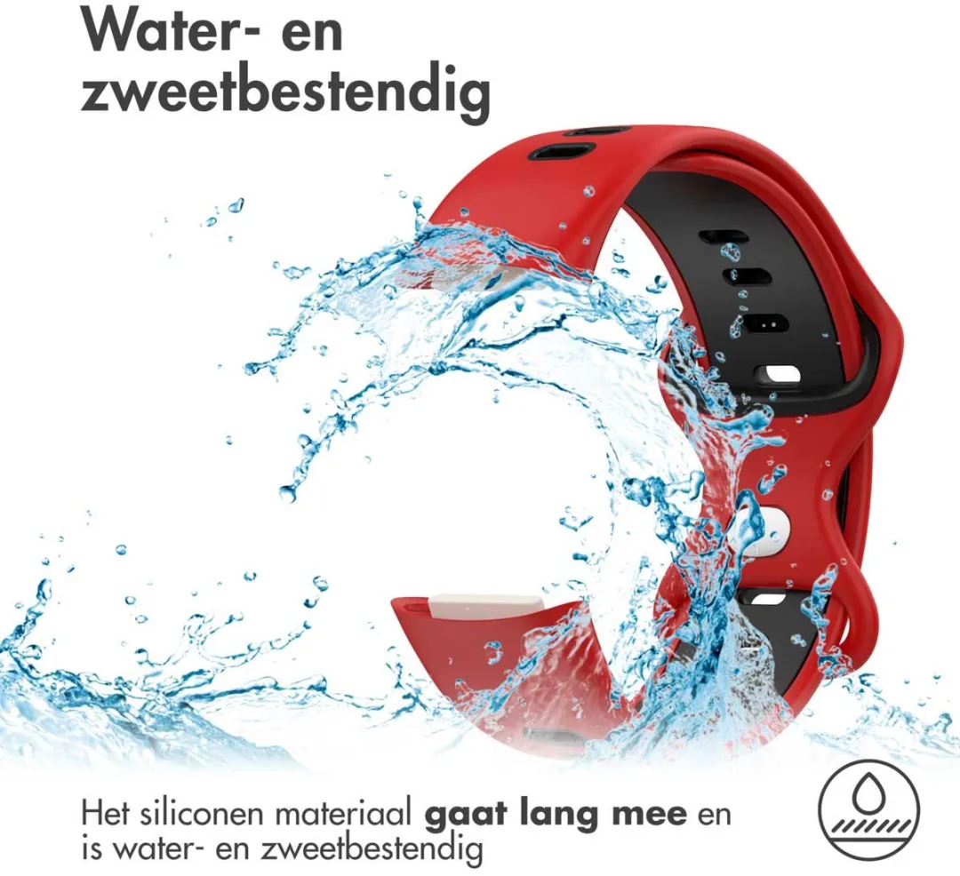Imoshion Siliconen Sportband Rood - Fitbit Charge 5/6