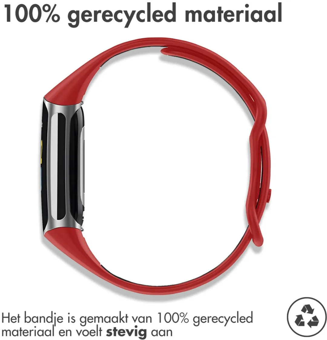 Imoshion Siliconen Sportband Rood - Fitbit Charge 5/6