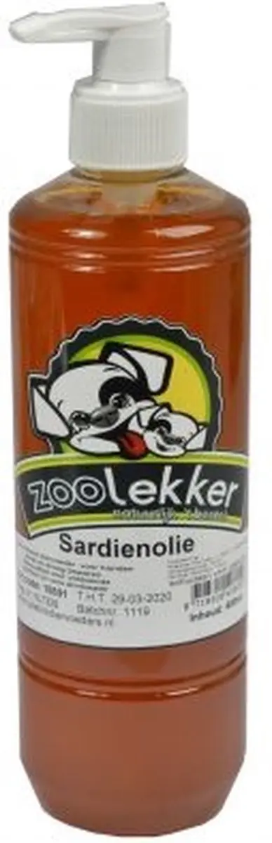 Zoolekker Sardienolie 500ml - Ondersteunende olie hond/kat - afbeelding 5 van 5