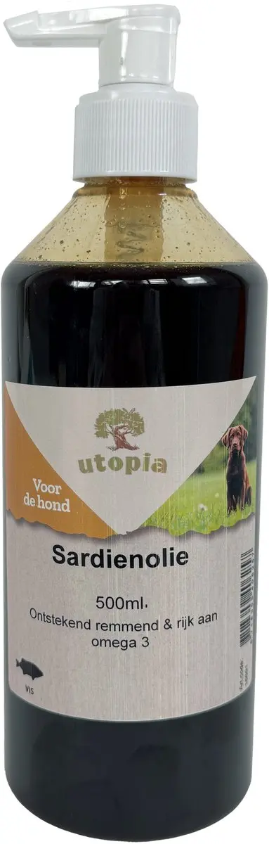 Zoolekker Sardienolie 500ml - Ondersteunende olie hond/kat - afbeelding 3 van 5