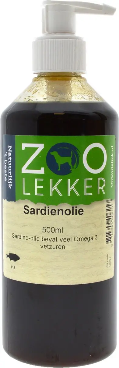 Zoolekker Sardienolie 500ml