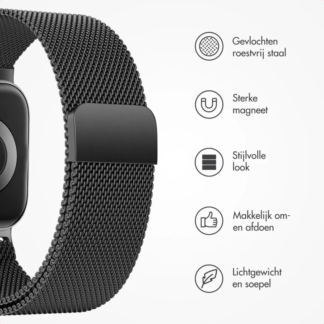 Imoshion Milanees Magnetisch Bandje Xiaomi Smartwatch - Zwart