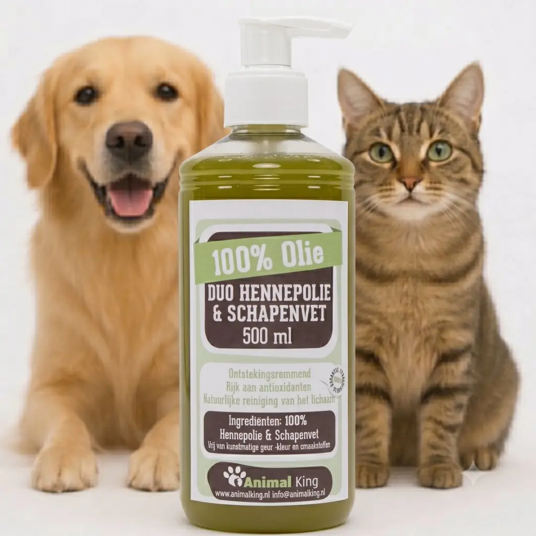 Schapenvet Hennepzaadolie voor Honden en Katten