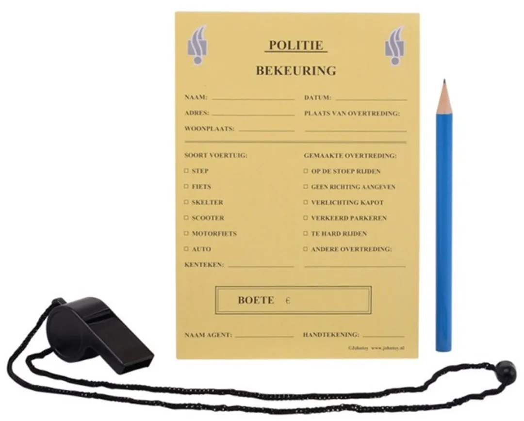 Johntoy Politie Bonnenboekje - Geel - afbeelding 6 van 6