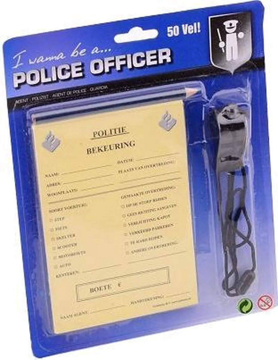 Johntoy Politie Bonnenboekje - Geel