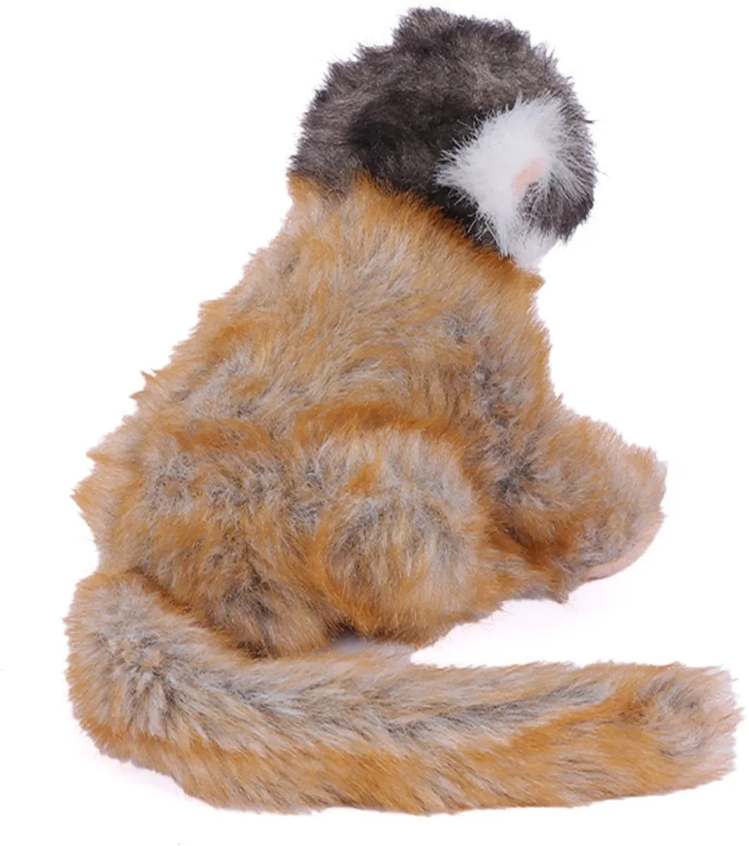 PIA Soft Toys Doodshoofdaapje Pluche - 19cm - Beige/Bruin/Zwart