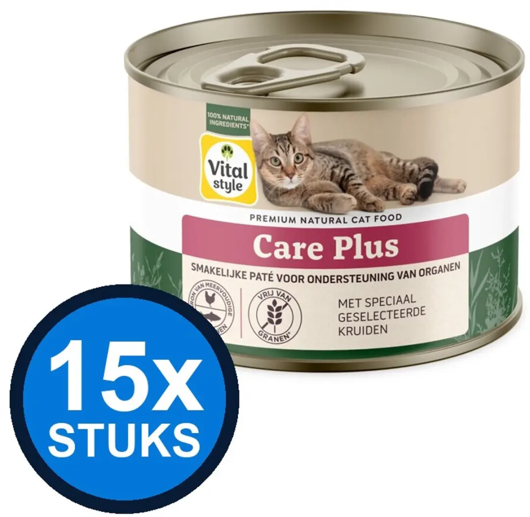 15x VITALstyle kat blik care plus 200gr