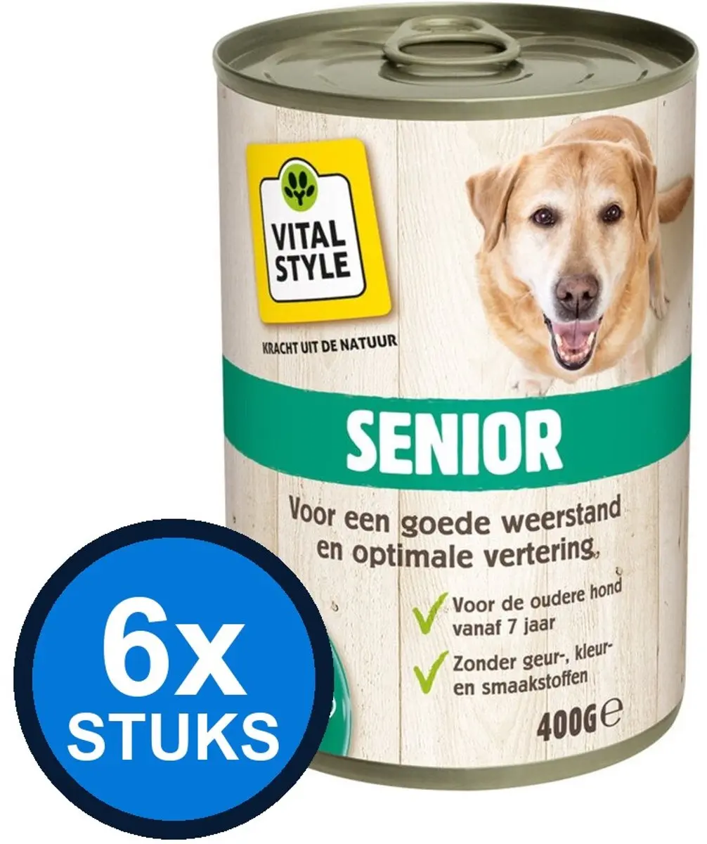 6x VITALstyle Hond Blik Senior