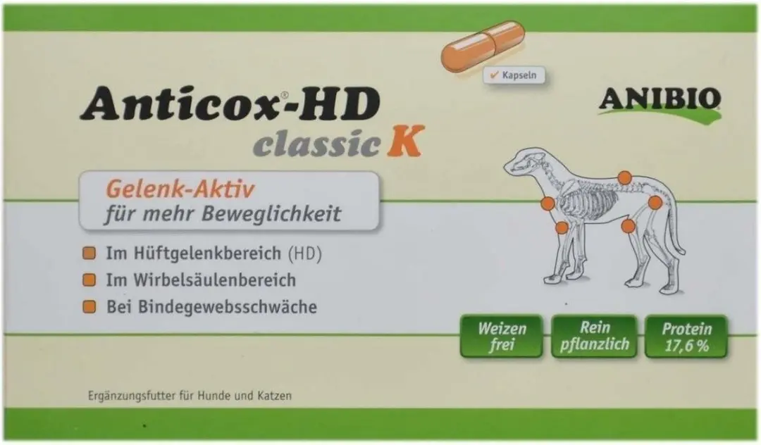 Anibio Anticox-HD Classic- voor gewrichten voor honden en katten 140 capsules