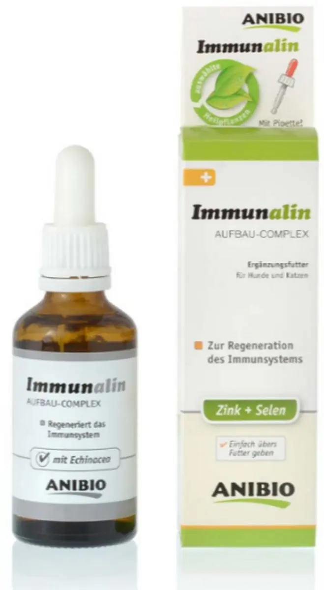 Anibio Immunalin met echinacea, voor honden, katten en knaagdieren. 50 ml