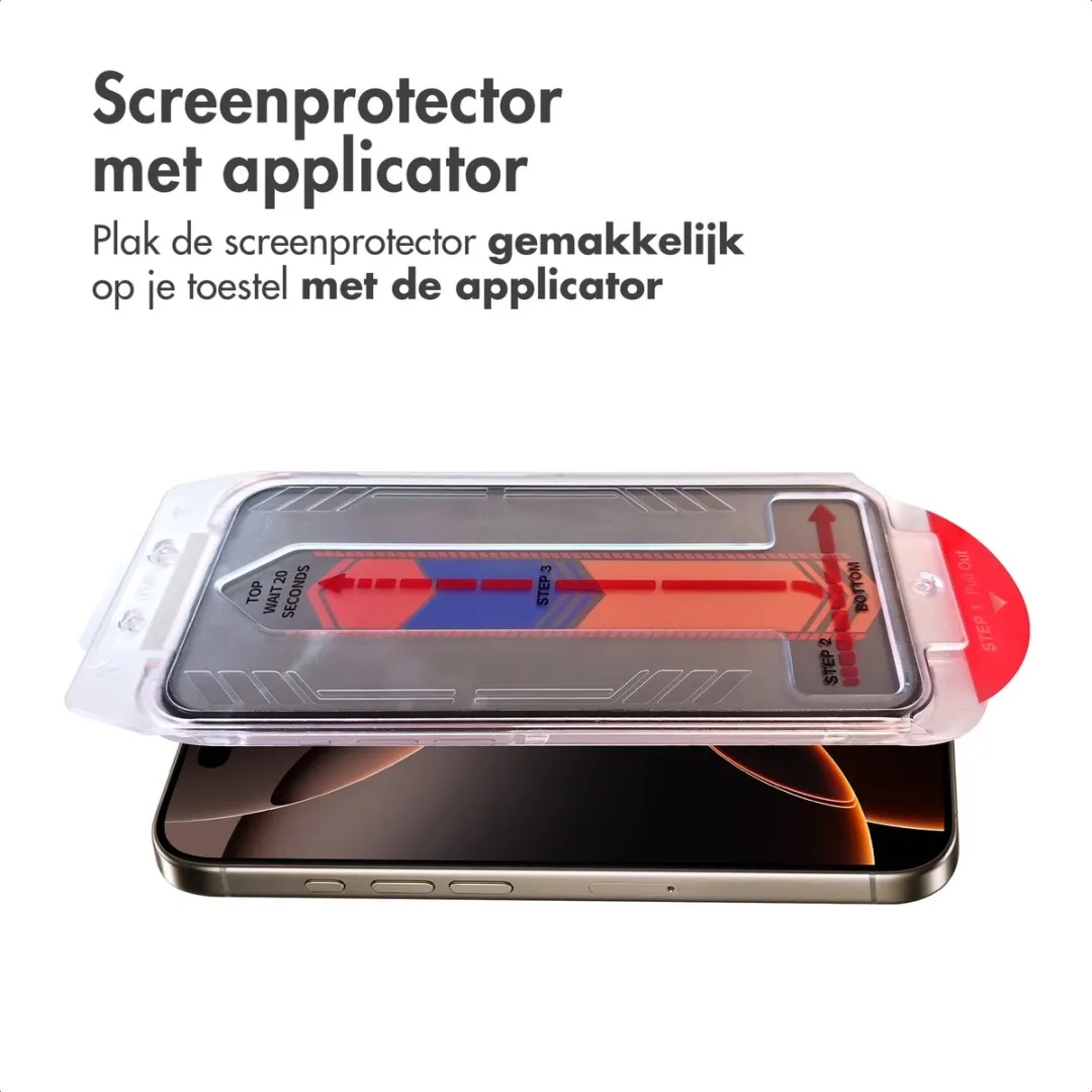 Accezz Screenprotector iPhone 16 Pro Max - Gehard Glas Privacy