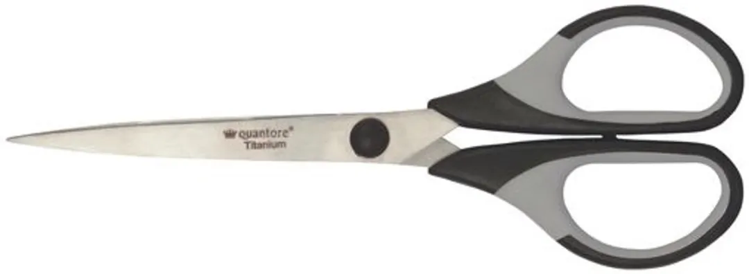 Quantore 170mm Titanium Soft Grip Schaar - 12 Stuks - Zwart