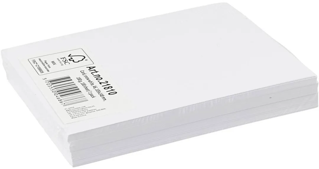 Creativ Company Sneeuwwit A6 Karton 180g - 100 Vellen