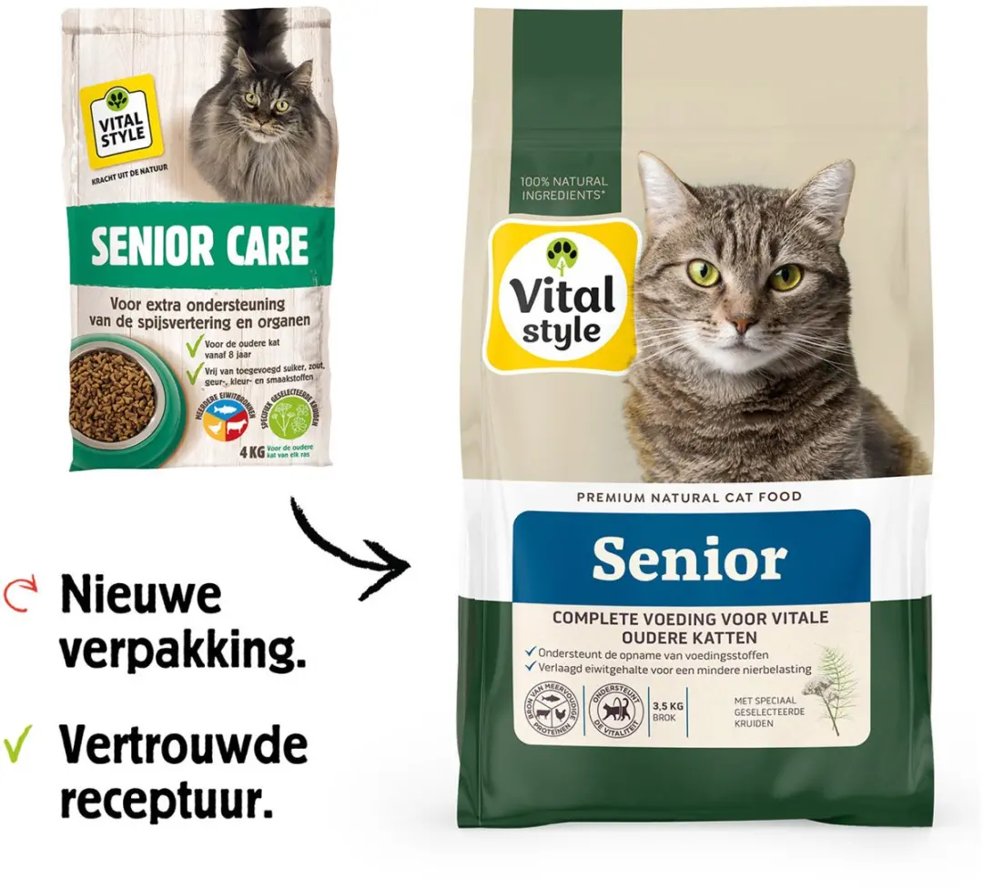 VITALstyle Senior Kattenbrokken - 1,5 kg - afbeelding 5 van 5