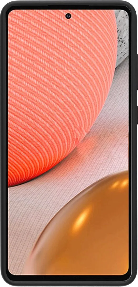 Azuri Liquid Silicon Hoesje Samsung Galaxy A72 - Zwart