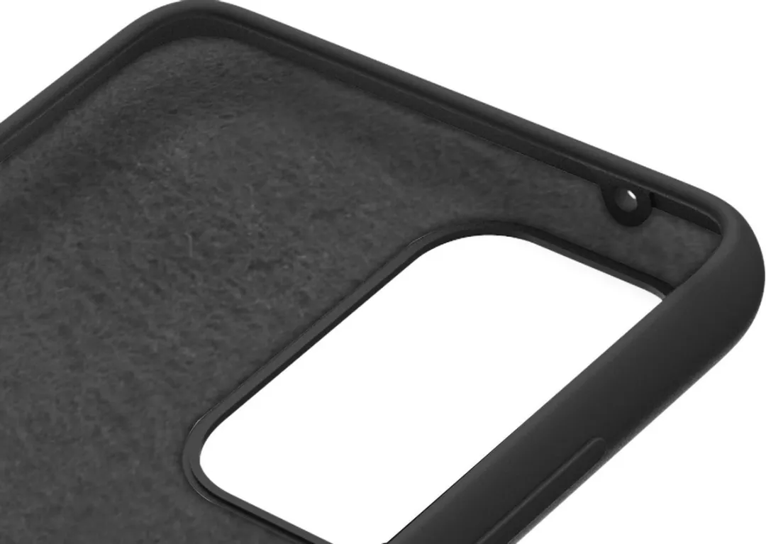 Azuri Liquid Silicon Hoesje Samsung Galaxy A72 - Zwart
