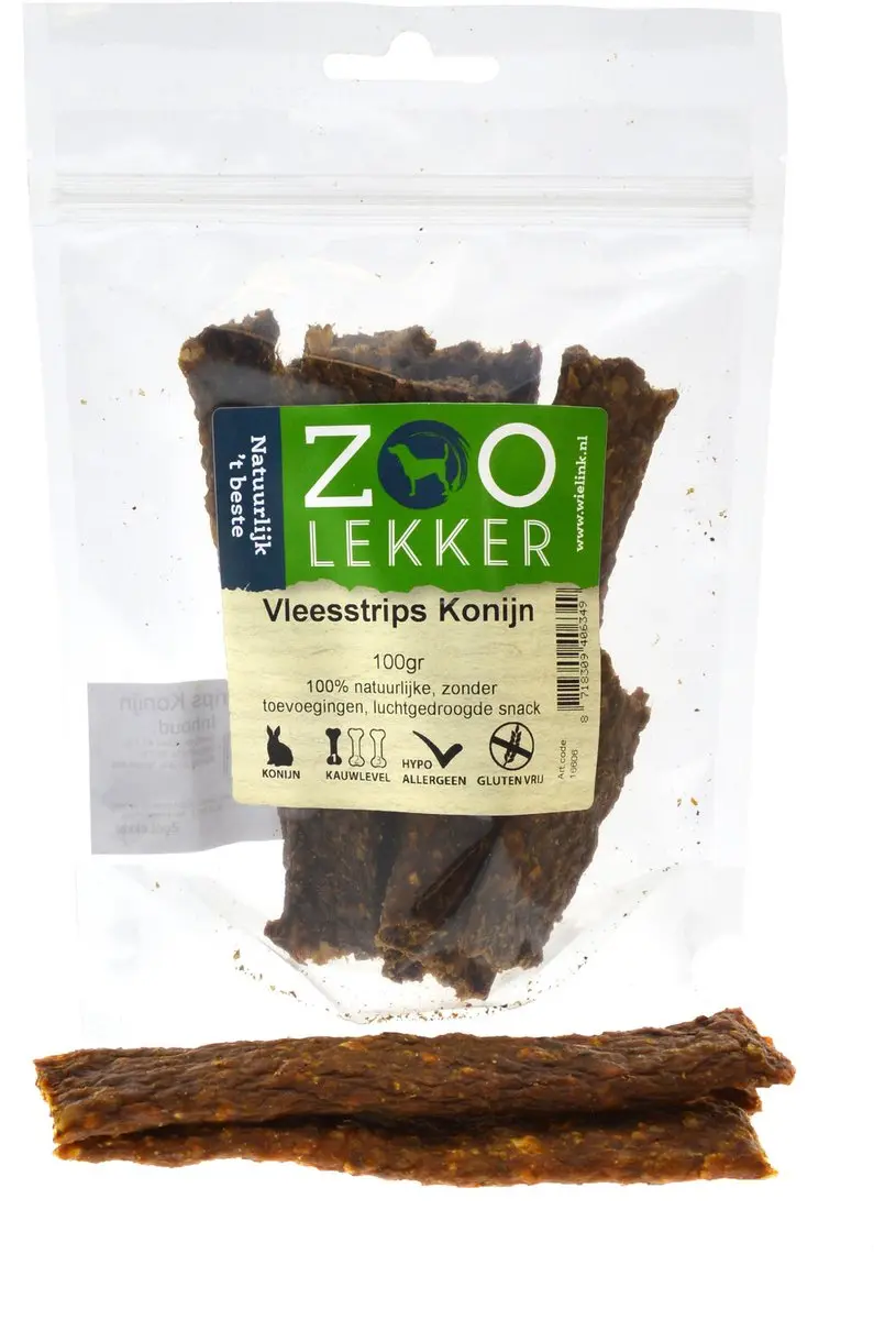 Zoolekker Vleesstrips Konijn