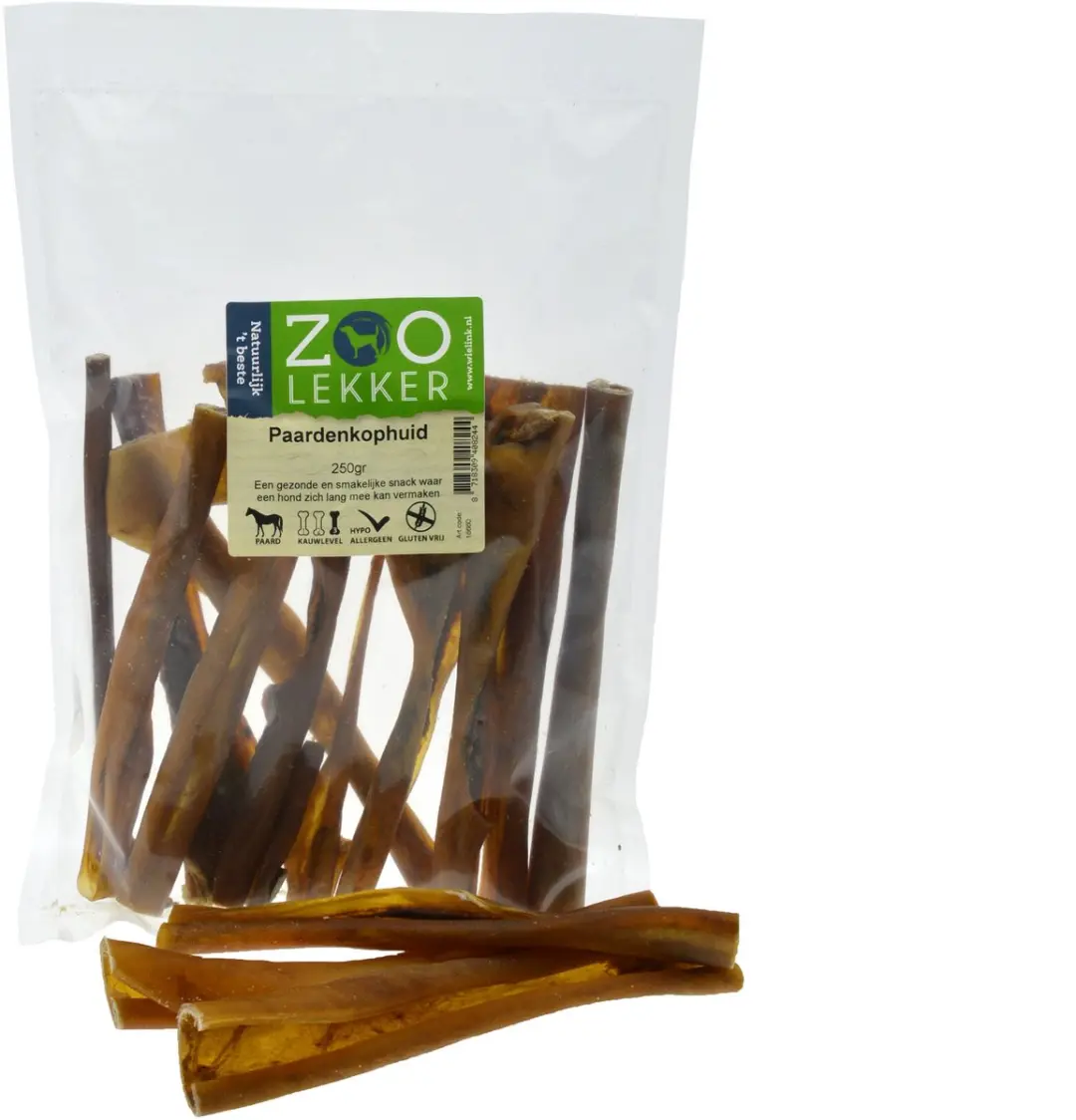 Zoolekker Paardenkophuid hondensnack 250g