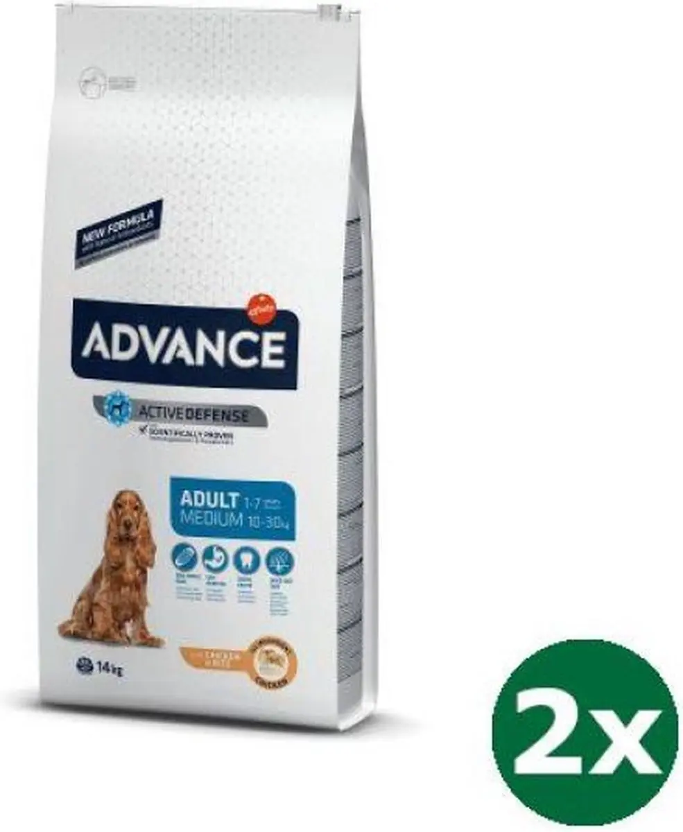 2x14 kg Advance adult medium hondenvoer