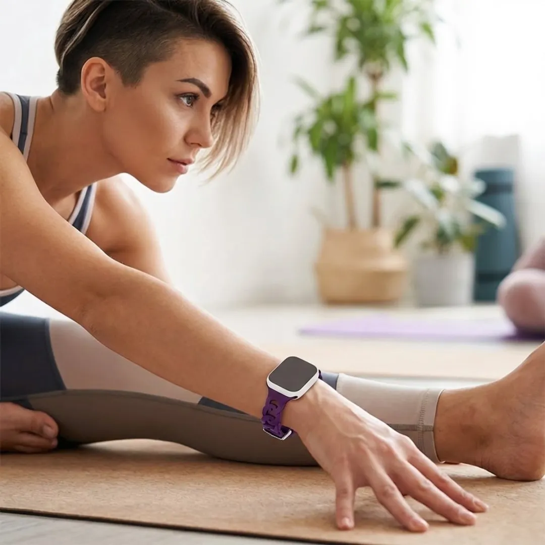 NuveX Donker Paars Horlogebandje Apple Watch 38-42mm - Ultra Dun Silicone