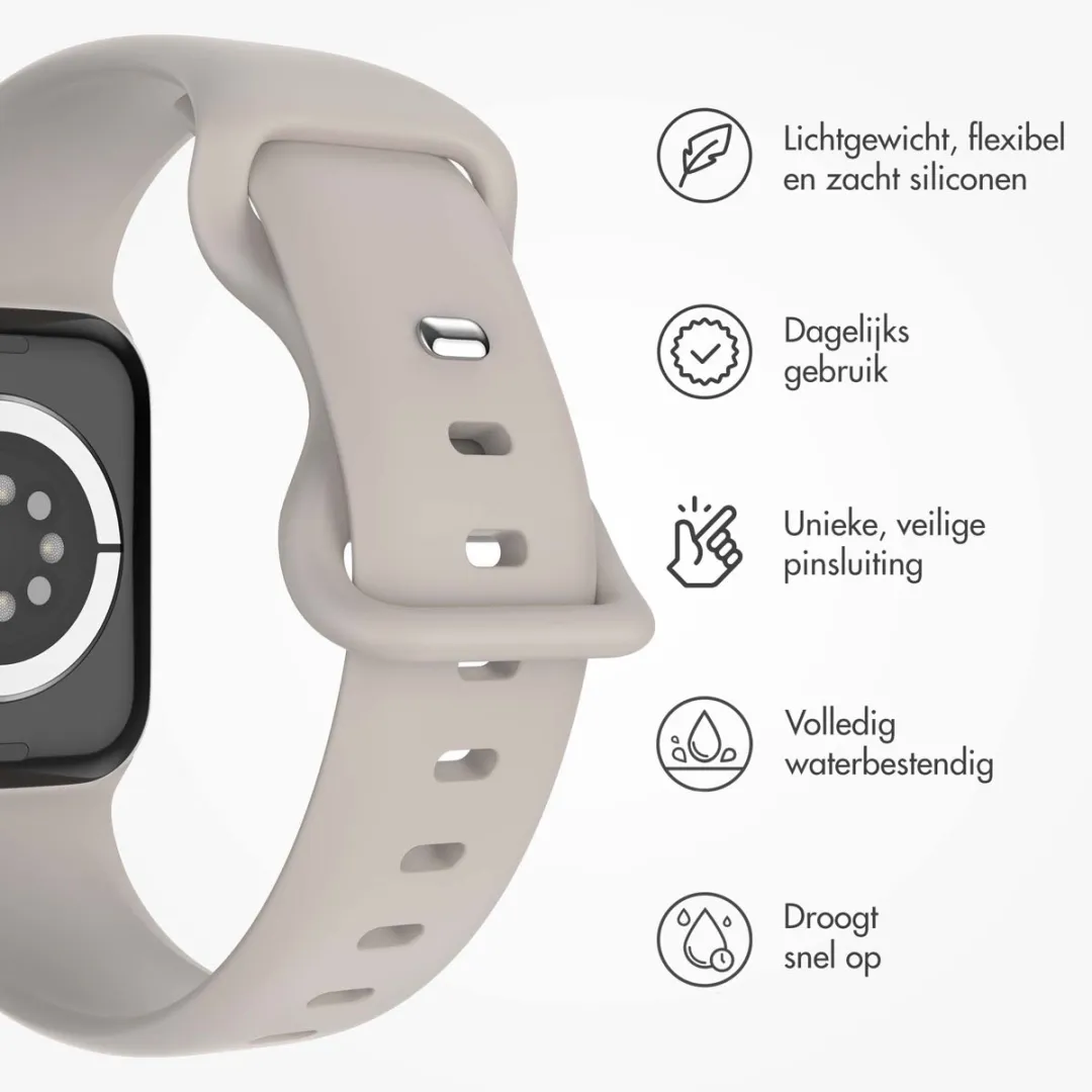 Imoshion Siliconen Bandje Apple Watch 38-42mm - Grijs