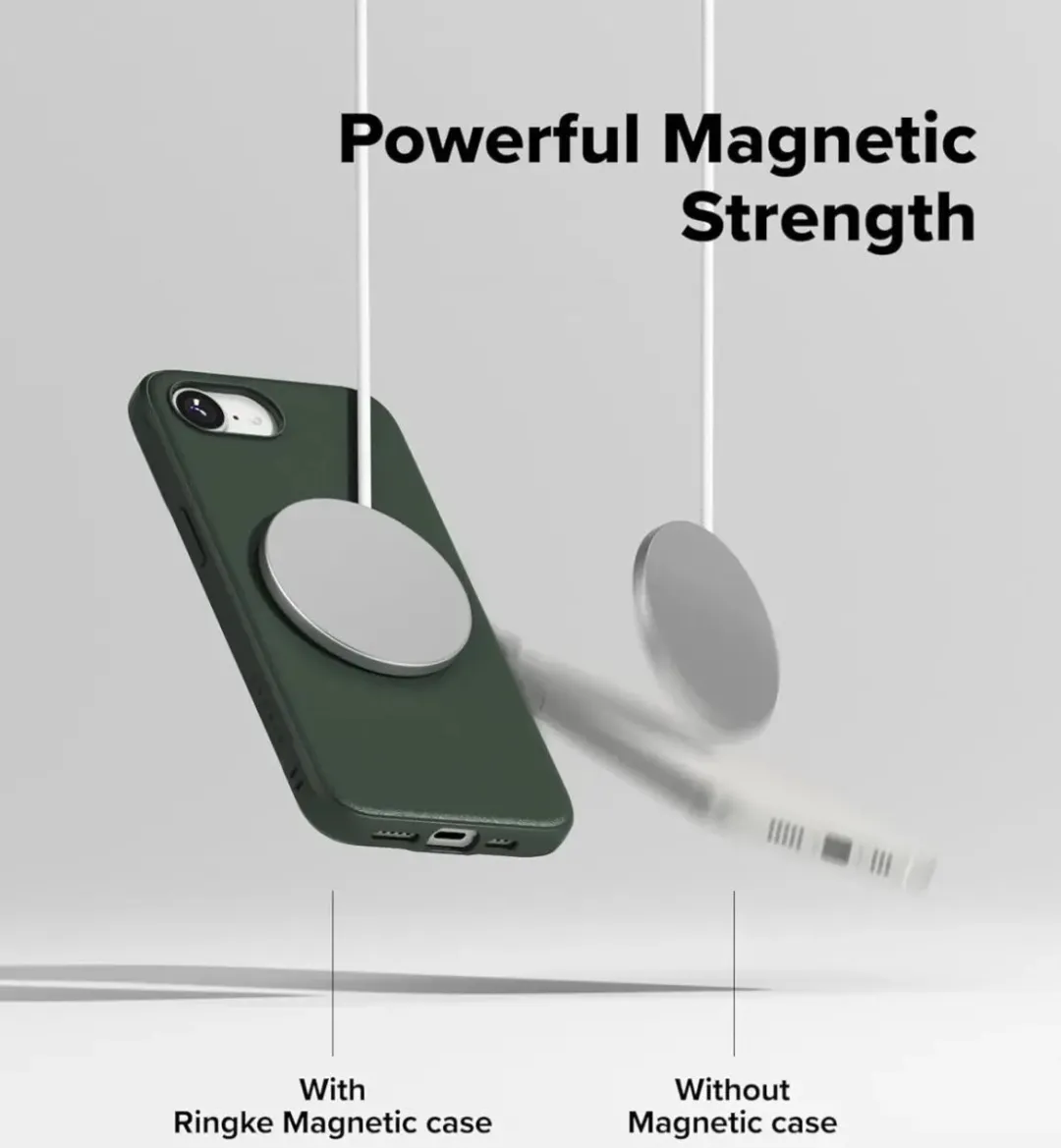 Ringke Onyx Magnetic Hoesje ACS-05771 - iPhone 16/17 - MagSafe - Donker Groen